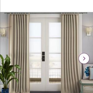 Jarret 52” x 95” single tab top taupe panel